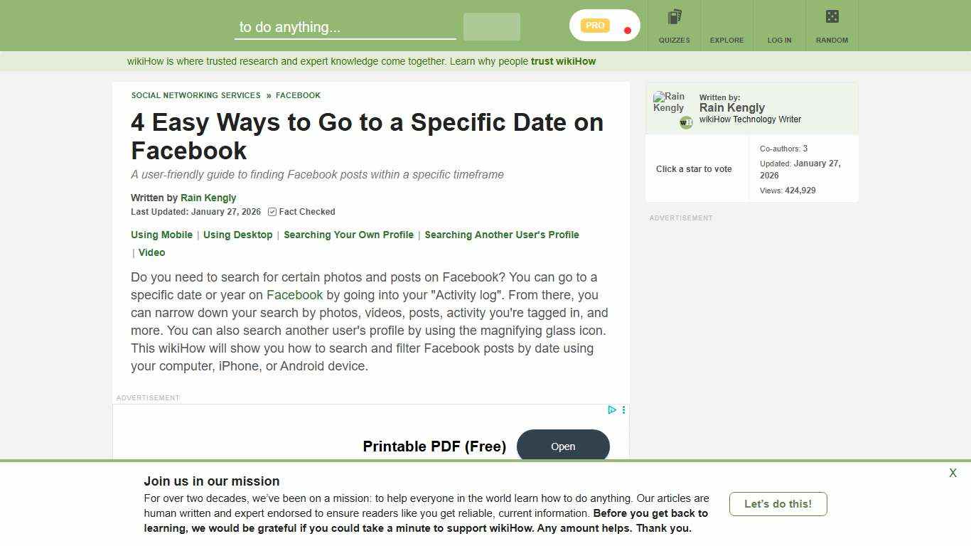 How to Jump to a Year on Facebook: Mobile and Desktop